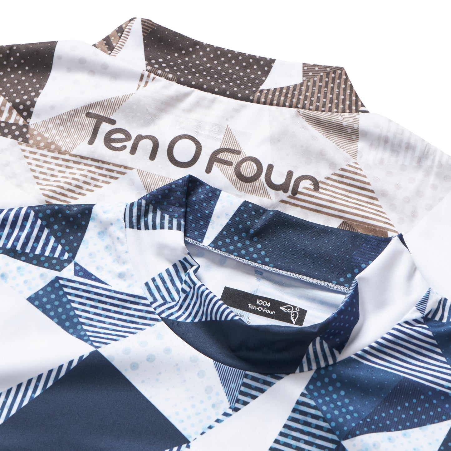 1004 トライアングル柄モックネックプルオーバー【ネイビー】220301